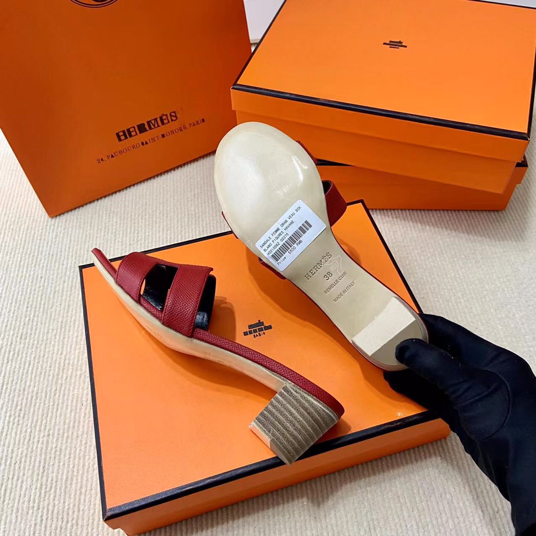 에르메스 올수공 오아시스 슬리퍼 샌들 앱송 26